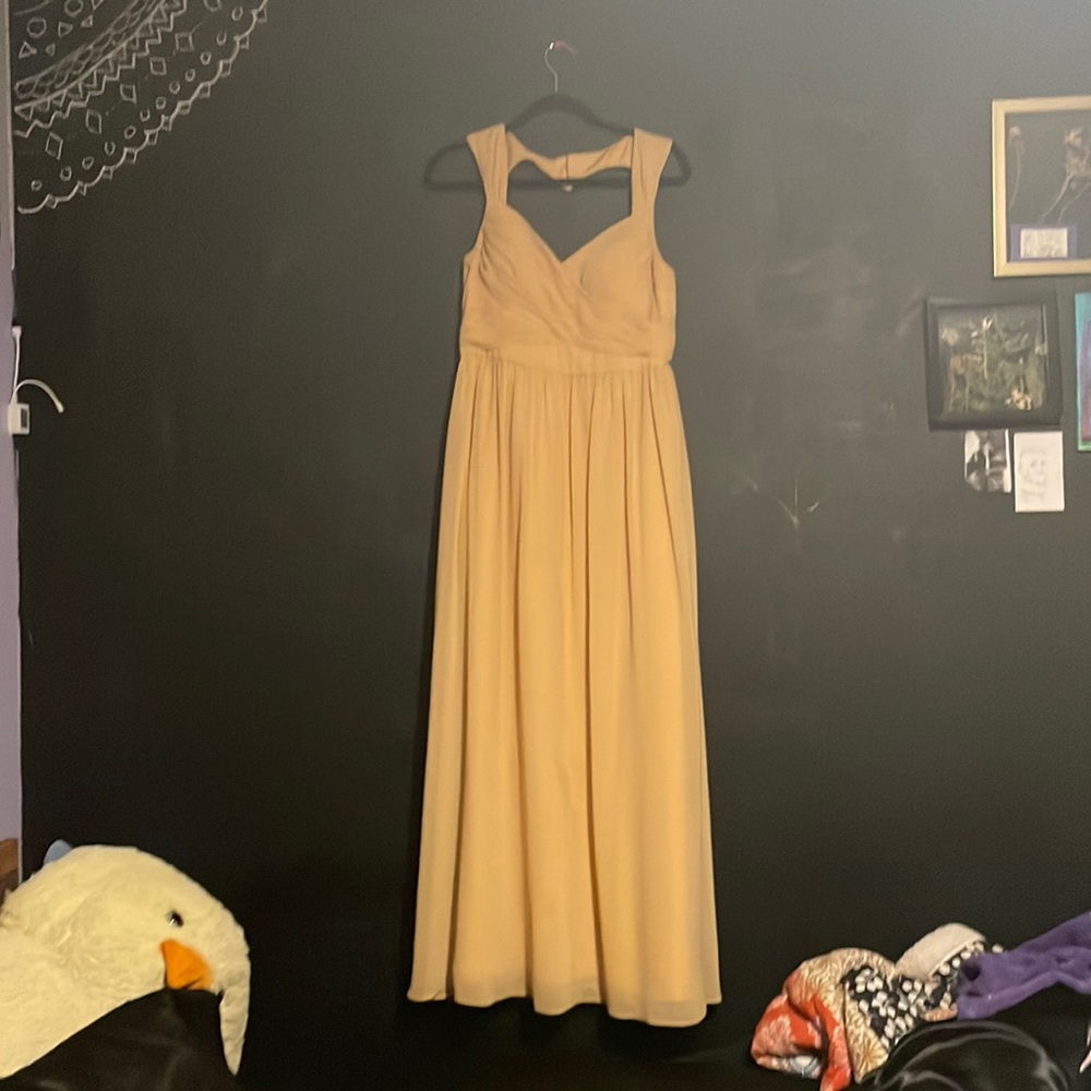 gold bridesmaid dress
